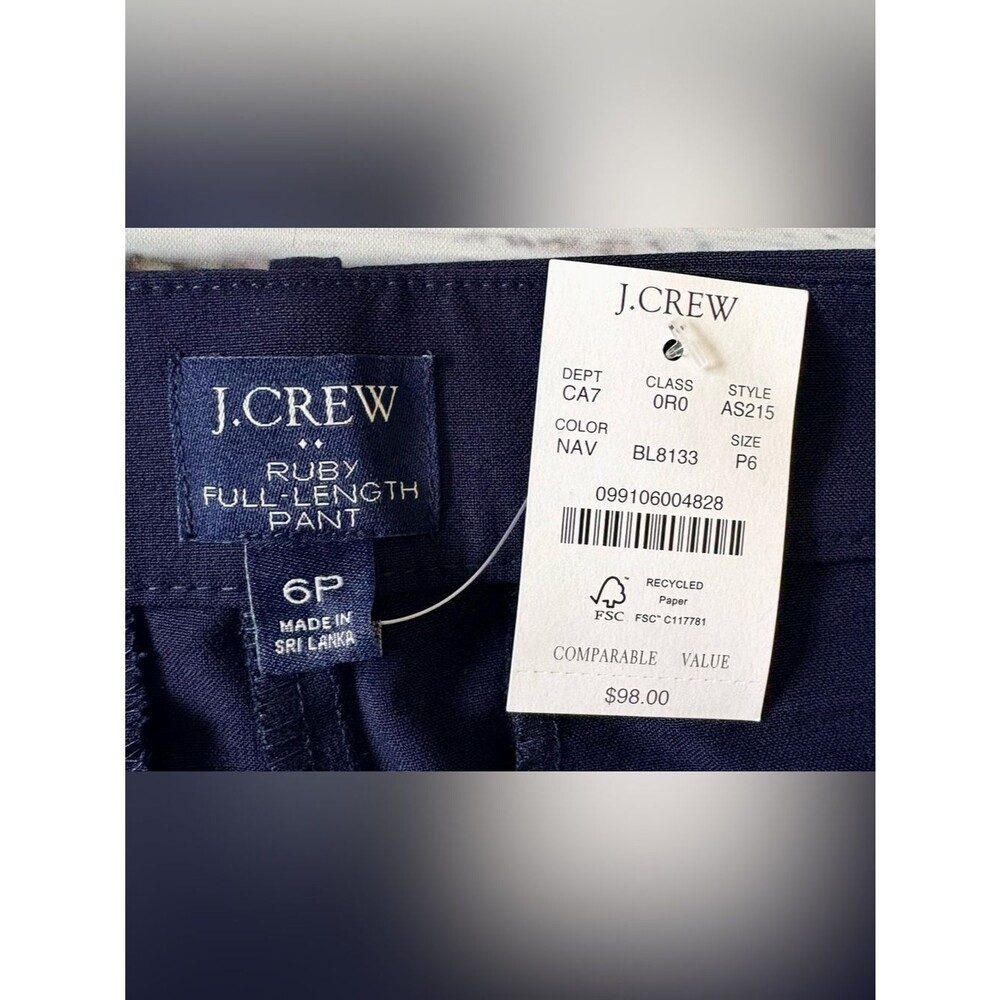 https://poshmark.com/listing/JCrew-Ruby-Full-Length-Pant-NWT-Navy-6P-6a5ad4bdb7f - Picture 8 of 12